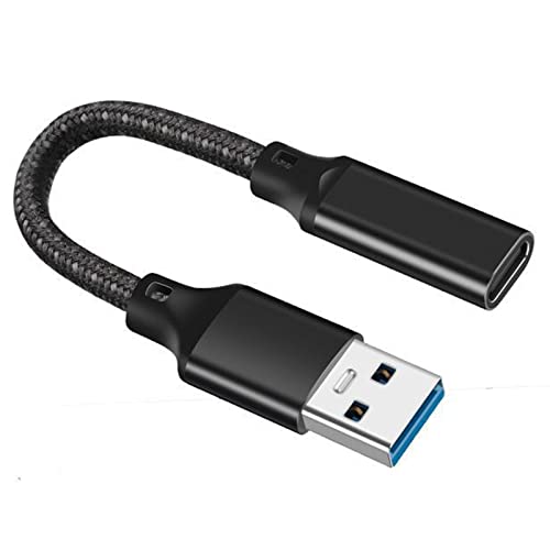 Adaptador USB 3.2 macho a hembra tipo C, compatible con transferencia de datos de 10 Gbps de doble cara, carga rápida 3A, convertidor USB A a USB C 3.2 para iPhone 14 13 12 11 Pro Max Plus Samsung S22 Cover