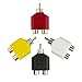 Hosyl RCA Y Splitter Adapter 2 Female to 1 Male for Audio Video AV TV Cable Convert, Piece of 4