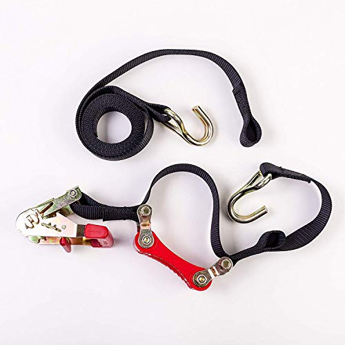 Shockstrap 18Rsbk4Pkp Rachet Tie-Down With Built-In Bungee Shock-Absorber, 2" X 18' Black Polyester Safety Strap, 4-Pack #TOP4