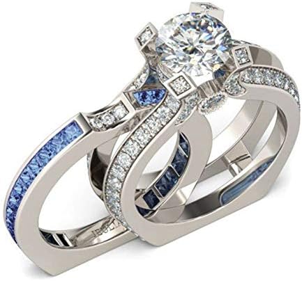 Jeulia Diamond Band Rings for Women cz Sterling Silver Interchangeable Ring Sets Wedding Engagement Anniversary Promise Ring Bridal Sets