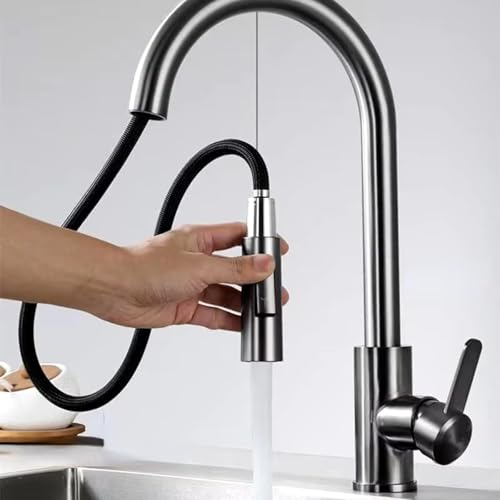 Torneira Extensivel Gourmet Cozinha Pia Bancada Mesa Ducha Articulada Dois Jatos Monocomando Agua Qu
