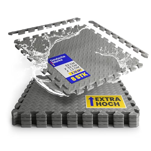 Bestlivings Pool-Bodenschutzmatte, Unterlegmatte zum Schutz ihres Pools, 8 Stück (52x52x1,2 cm) - 2,16m² - Robustes Stecksystem beliebig erweiterbar