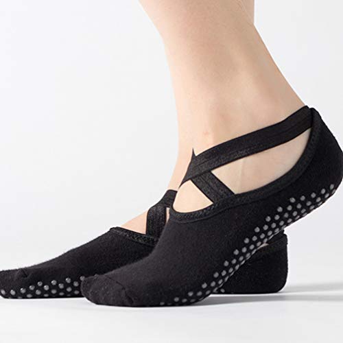 3 pares de meias antiderrapantes para ioga IMIKEYA para Pilates Pure Barre Ballet Dance Barefoot Wor