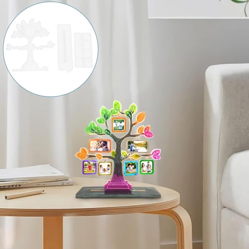 Image of Photo Frame Silicone Resin Moulds Tree Shape Epoxy Resin Mould Picture Frame Mould Kit with Base & Hanging Photo Stand DIY Resin Casting Crafts for Home Decor Desk Wall Office Decoration