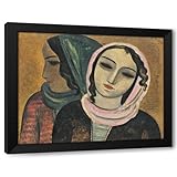 ArtDirect Georgian Girls (1931) Custom Framed Art Print Giclee Print or Canvas Options with Various Sizes and Customization by Alexander Vasilievich Shevchenko