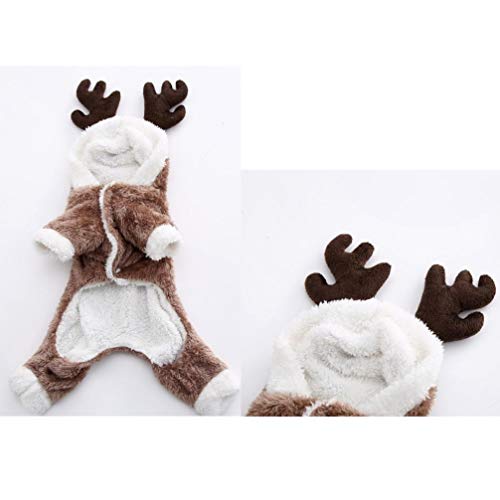 ULTECHNOVO Natal Cão Roupas Lã Eik Traje Com Capuz Animal de Estimação Casaco de Malha Com Capuz Rou