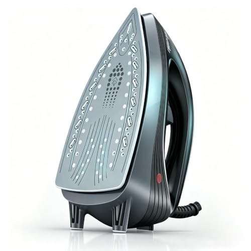 Image of Sundu Steam Iron for Clothes with Rapid Heating Ceramic Coated Soleplate, 1500W, Auto-Off Safety, Burst of Steam, Self-Clean, Anti-Calc, Anti-Drip 300ml Water Tank for Clothes Ironing Ink black