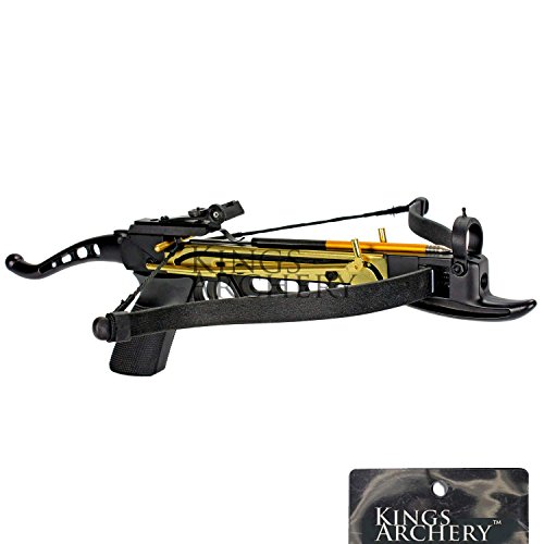 Kingsarchery Crossbow Self-Cocking 80 Lbs With Adjustable Sights, 3 Aluminium Arrow Bolts, And Bonus 60-Pack Of Colored Pvc Arrow Bolts Warranty #TOP5