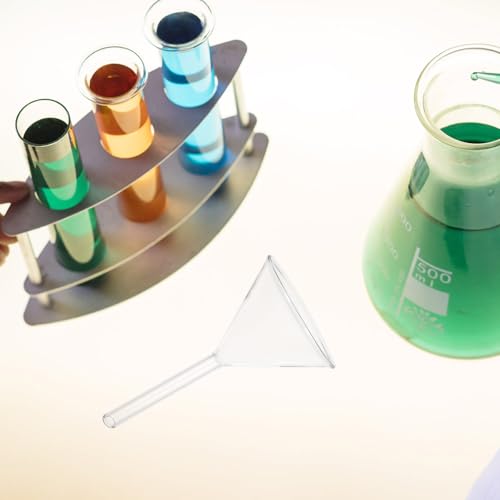 Embudo de vidrio PRETYZOOM triangular de 30ml multipropósito para laboratorio 7