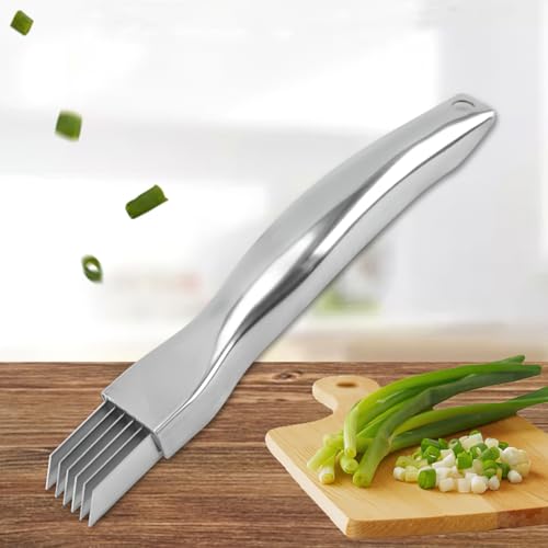 Stainless Steel Chopped Green Onion Knife, Vegetable Shredded Knife, Vegetable Chopper Onion Garlic Cutter Cutlery Shred Knife, Multi-Functional Kitchen Gadgets
