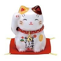 【未使用品】玉もち招き猫 薬師窯 24個セット 3種類×各8個 薬師窯 彩絵招き猫24個入りセット【特価/開運招福/粗品/通販/販促品