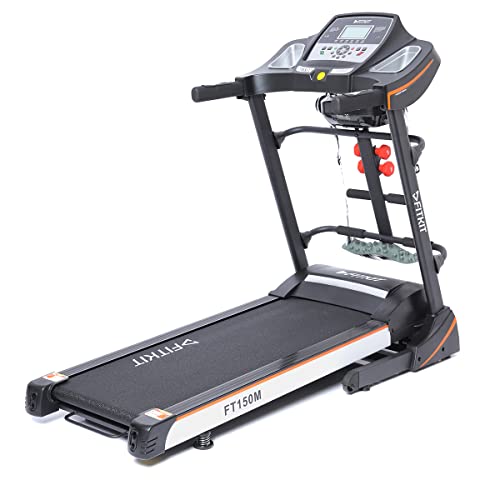 Image of Fitkit by Cult.Sport FT150M 4.5HP Peak Treadmill (Max Weight: 110Kg with Massager) with Free Home Installation, Free Customized Diet Plan, Trainer Led Sessions & 1 Year Warranty, Black
