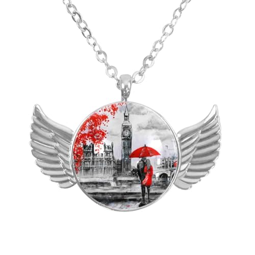 Eslifey Marcapáginas magnéticos, 6 marcadores de página de pintura al óleo de London Street, accesorios de libro de cuero para estudiantes, profesores, lectura