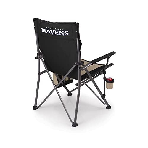 PICNIC TIME NCAA Arkansas Razorbacks Big Bear XXL Camp Chair with Cooler, Heavy Duty Beach Chair, 500 lb Capacity Camping Chair with Carry Bag, (Black)