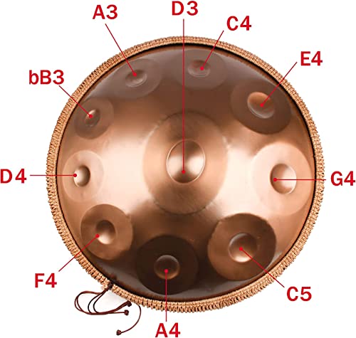 Handpan Drum instrumento 10 notas 22 pulgadas miniatura 2
