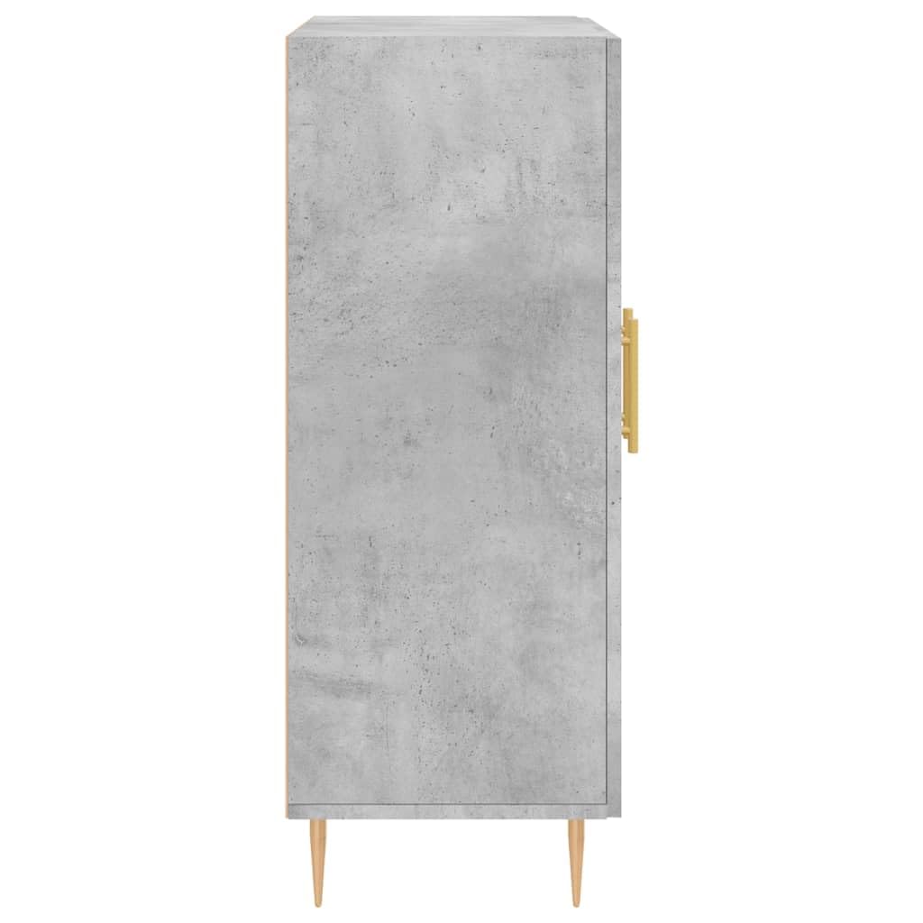 Kredens szary beton 69,5x34x90 cm drewno inżynieryjne, komoda do przechowywania sypialni, szafka z szufladami, komody z szufladami