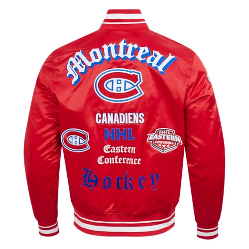 Image of Pro Standard Mens NHL Old English Satin Jacket