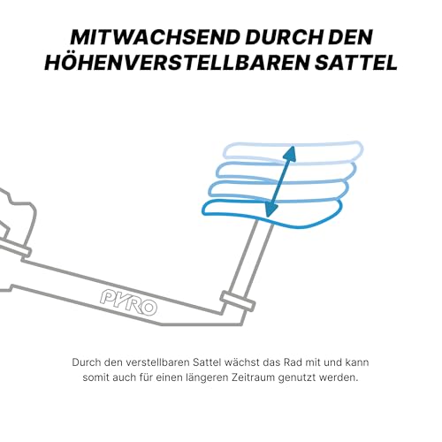 TechniBike PYRO TWENTYFOUR - Superleichtes 24 Zoll Kinderfahrrad für Mädchen und Jungen (MTB Lenker, Microshift 8-Gang Kettenschaltung, V-Brakes, Alu Laufräder, ergonomischer Velo Sattel, 8,5 kg)
