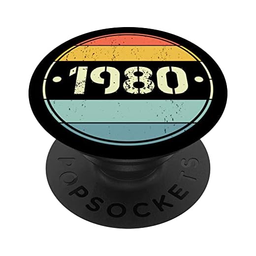 1980 edición limitada 1980 cumpleaños Popsocket para hombres y mujeres PopSockets PopGrip Intercambiable