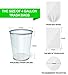 FORID Clear Small Trash Bags - 4 Gallon Garbage Bags Wastebasket Bin Liners 220 Count Plastic Trash Bags for Bathroom Bedroom Office Trash Can - Durable & Thick Trash Bag Can Liners