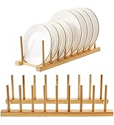 Kinsinder Bambus Tellerständer - 2-teiliges Abtropfgestell Für Geschirr