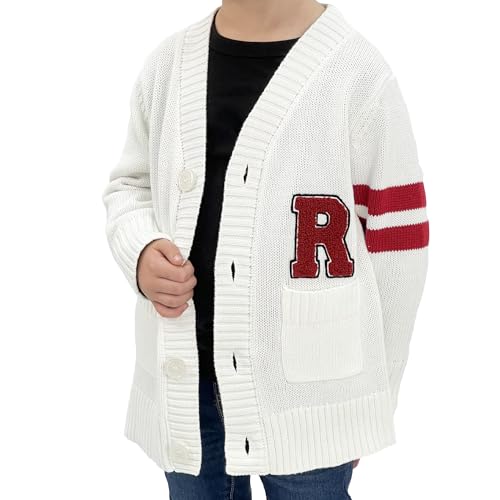 Amazon.com: Boys 1950s Retro Varsity Letterman Cardigan Sweater