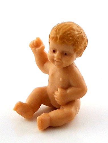 Dollhouse Rubber Baby Doll Sitting Down Miniature People Nursery Accessory #TOP3