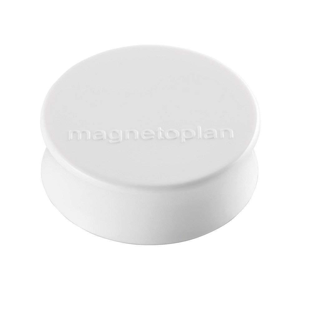 Ergo Large Magnets, Diameter 34 mm x 12.5 mm, Pack of 10 White