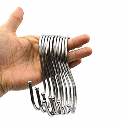 Gxhuang Heavy Duty Metal Chrome Plated S Shape Hooks, Set Of 10 (Large) #TOP1