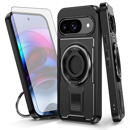 Coque Pixel 9 Pro antichoc Asuwish béquille intégrée et verre trempé