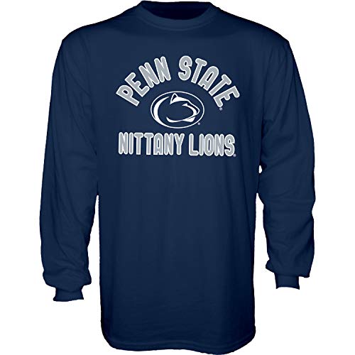 Blue 84 Men's Penn State Nittany Lions Long Sleeve T Shirt Line Up Team Color, Penn State Nittany Lions Navy, Large
