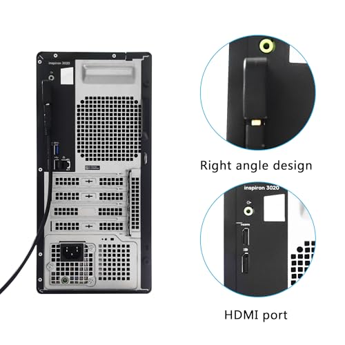 Adaptador HDMI ángulo recto macho a hembra 90° miniatura 5