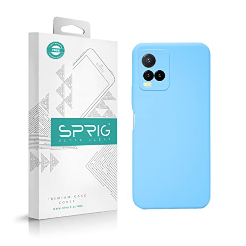 Image of SPRIG Compatible with VIVO Y33s Phone Liquid Silicone Cover Premium Back Cover Drop Tested Shock Proof Mobile Case for Men, Women, Boys and Girls with Camera Protection (Navy Blue)