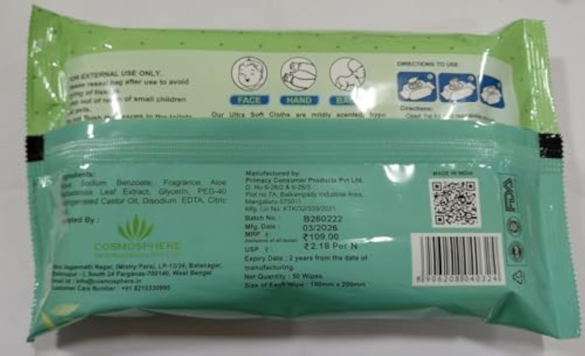 Aloe Vera & Vitamin E Hypoallergenic Wet Wipes