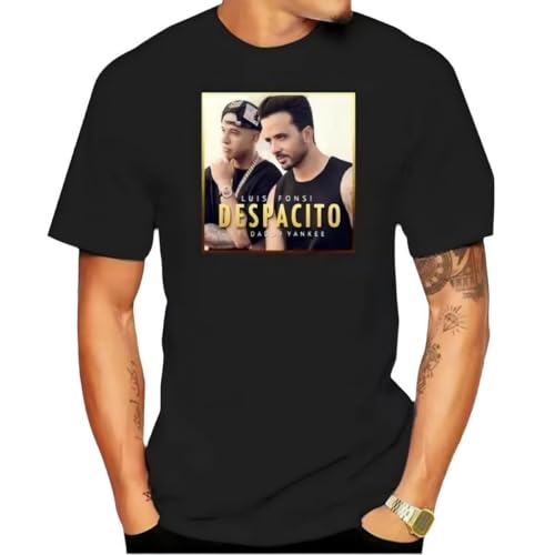Luis Fonsi Despacito Daddy Yankee Puerto Rican Singer Black T-Shirt Tshirt Tee Hot Summer Casual Tee Shirt