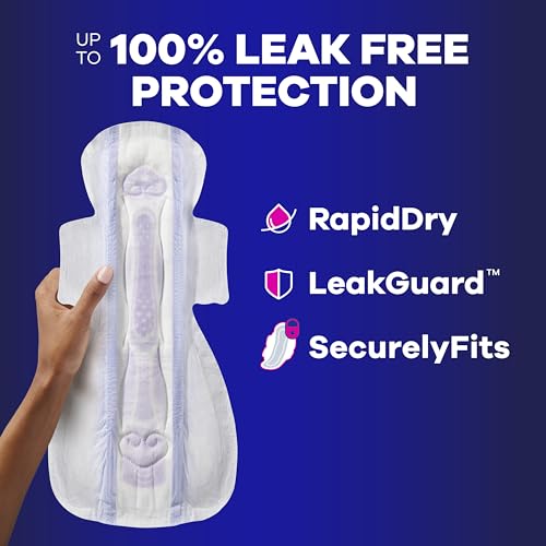 Image of Always Maxi Overnight Feminine Pads with Wings for Women, Size 6, Ultimate Heavy Overnight Absorbency, Unscented, Up to 100% Leak-Free Protection, 21 Count