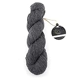 Lotus Yarns 100% Tibetan Yak Yarn Worsted Weight 100g/Hank Hand Knitting/Crochet (03-Dark Gray)