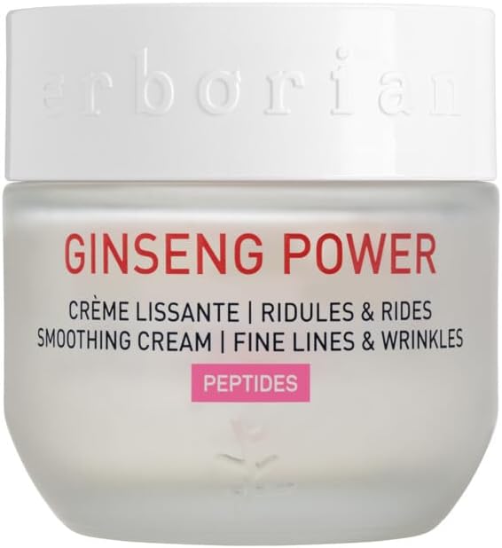 Erborian - Ginseng Power - Crème Visage Lissante Anti-Âge - Lutte contre les Rides et les Ridules - Soin du Visage - Cosmétique Coréen - 50ml