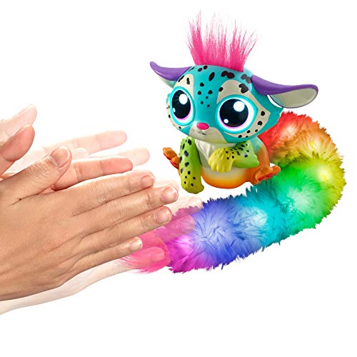 Lil’ Gleemerz Rainbeam Furry Friend, Rainbow Color (Exclusive), Interactive Talking Toy with Light Up Tail  [Amazon Exclusive] - Thumbnail 2