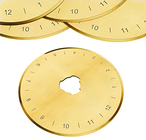 Fbshicung Pacote com 10 lâminas giratórias revestidas de titânio, lâminas de substituição de 45 mm,