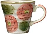 美濃焼 マグカップ 彩り花紋 (朱) 容量約240ml 日本製 133-81862