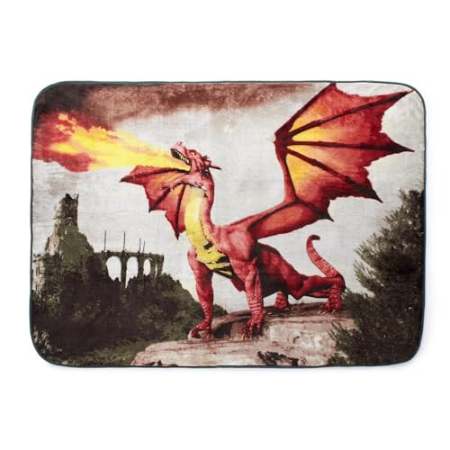 Shavel Home Products Luxury High Pile Oversized Blanket Throw, Plush & Warm, 60x80, Dragon