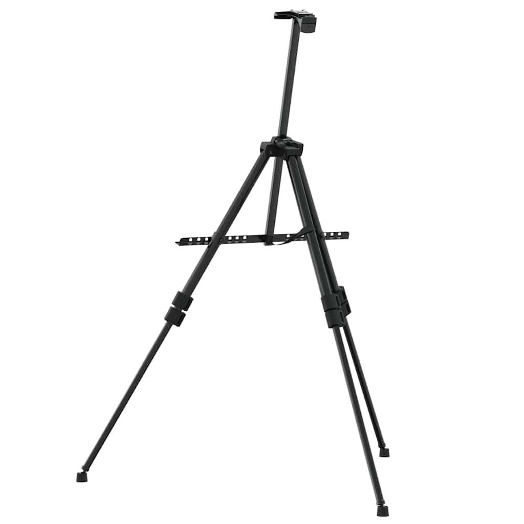 Cavalletto regolabile in metallo, nero, con borsa per il trasporto, altezza regolabile da 51,5 a 165 cm, per esposizione, officina, ufficio e scuola, piedini in gomma antiscivolo