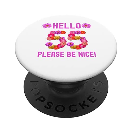 55 años de edad de cumpleaños flor cumpleaños es mi 55 cumpleaños PopSockets PopGrip Intercambiable