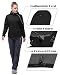 33,000ft Softshelljacke Damen Wasserdichte Atmungsaktive Warme Winterjacke Fleece Übergangsjacke Winddichte Funktionsjacke mit Kapuze Schwarz L