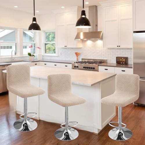 Image of Chair Covers Bar Stool Cover 4pc Bar Chair Cover Swivel Bar Stool Slipcover