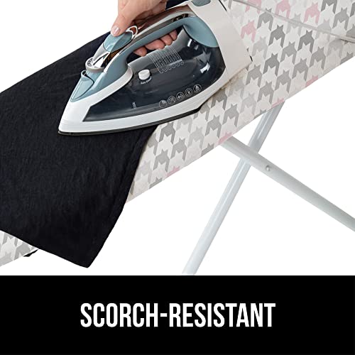 Image of Gorilla Grip Reflective Silicone Ironing Board Cover, 15x54, Fits Large and Standard Boards, Pads Resist Scorching and Staining, Elastic Edge Covers, Thick Padding, No Fasteners Needed, Houndstooth