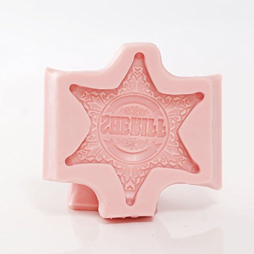 Silicone Sheriff Badge Mold Make Your Own Western Sheriff Badge out of Chocolate, Fondant, Candy, Resin, Clay, Wax, Flexible Food Safe and Easy to Use