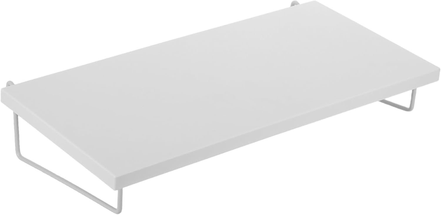 Heavy Duty Pegboard Shelf White Plastic Wall Organizer with Tool-Free Installation for Versatile Home Organization, for Art Supplies and Toiletries Storage at Workbench or Home