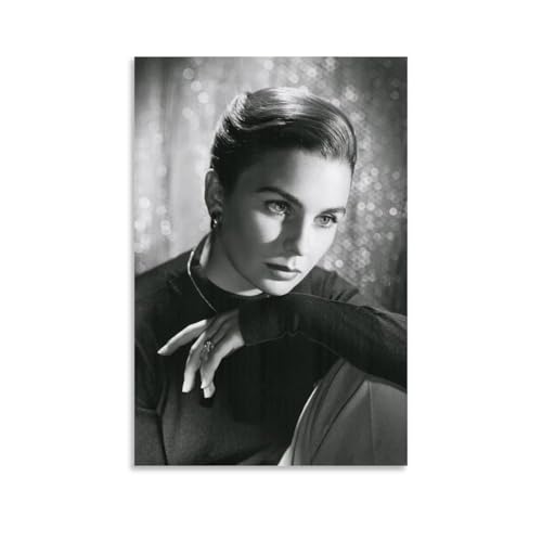 Poster artistico da parete dell'attore cinematografico britannico Jean Simmons, poster artistico da parete su tela, per soggiorno e casa, 60 x 90 cm
